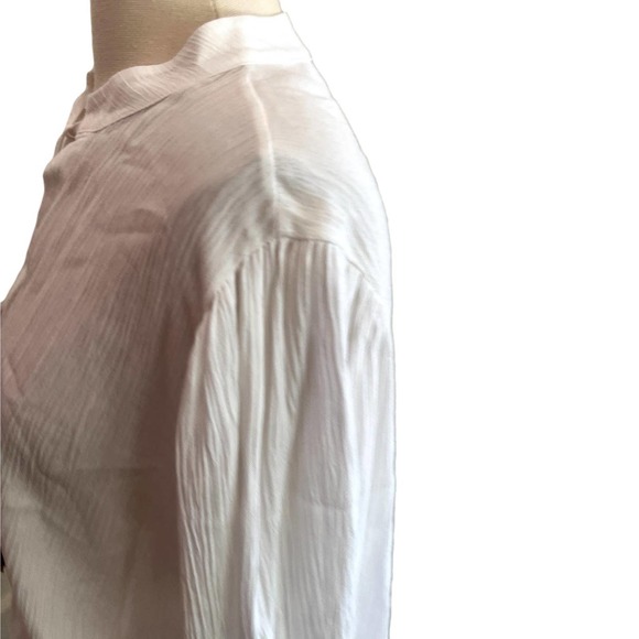 Tea Bags Los Angeles Brand White Crackle Texture Cover Up Dress XS EUC - Picture 9 of 12